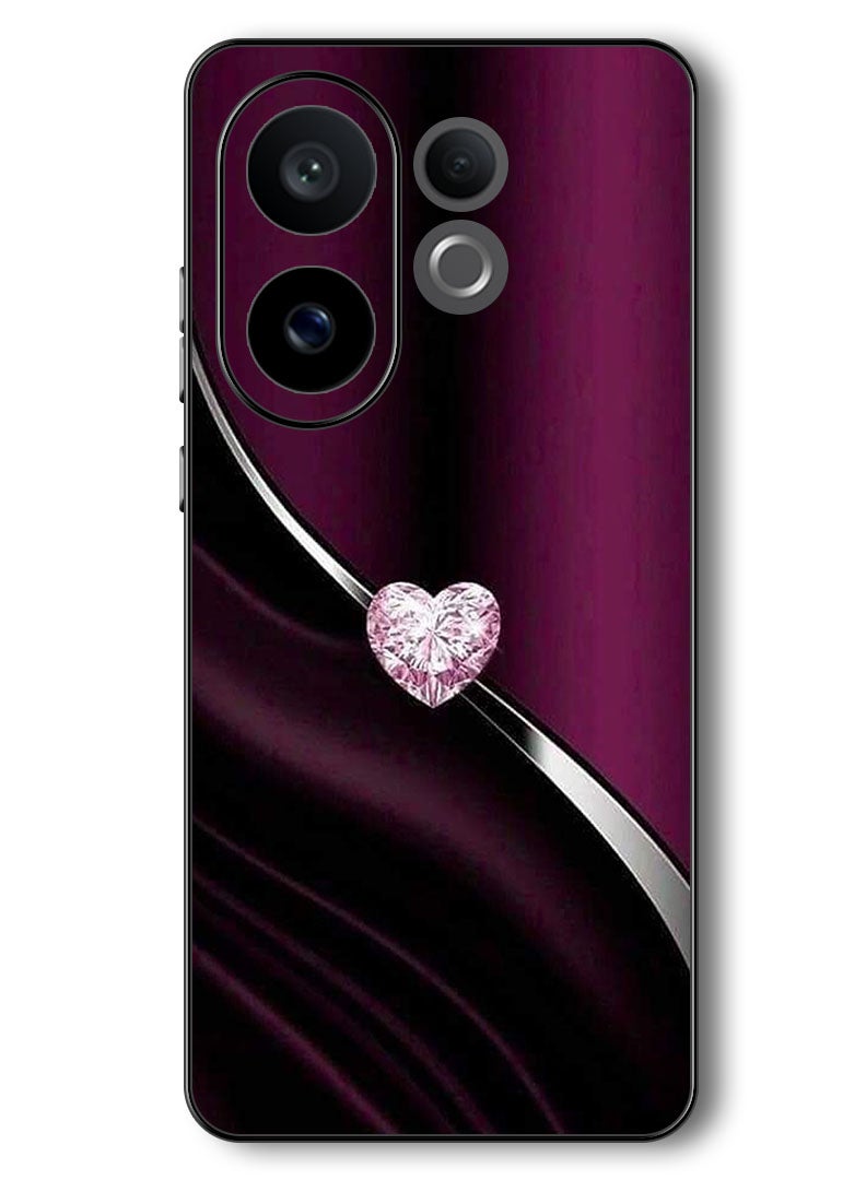 Theodor Case Compatible with Vivo V60 6.77 Inch Protection Shockproof Bumper Cover Diamond Heart - Image 1