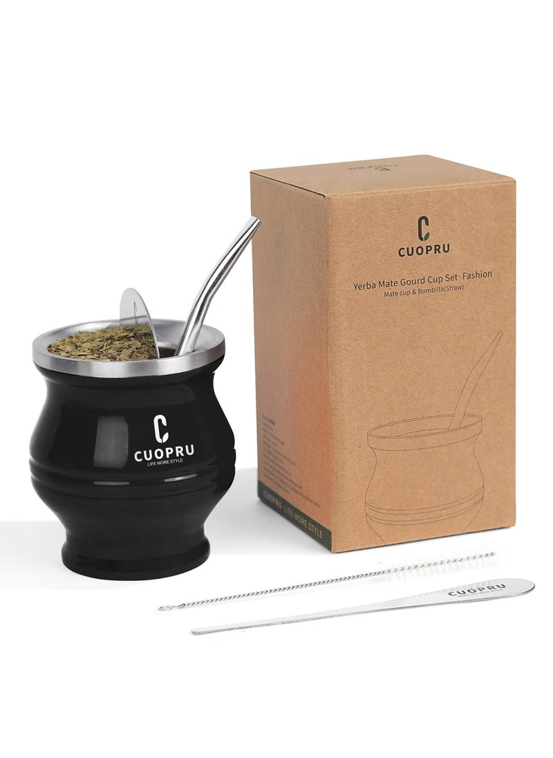 CUOPRU CUOPRU Yerba Mate Cup Set with Bombilla(Straw), Tea Filter  - Image 1