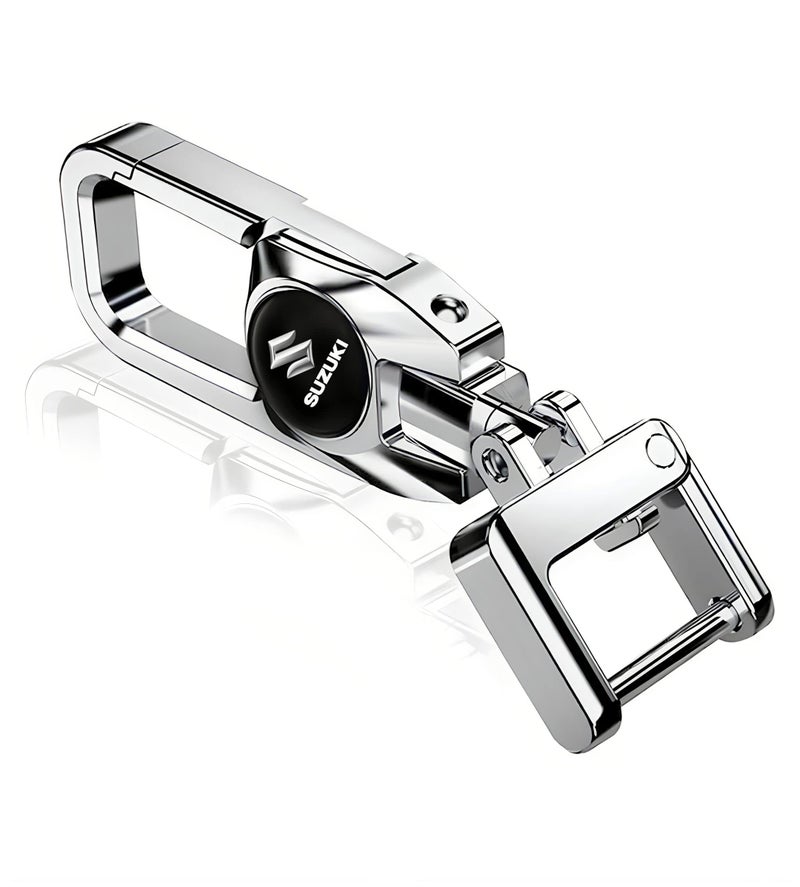 GREENWORLD Silver Color Car Key Fob Key Chain Heavy Duty Keychain for Suzuki/Dzire/Swift/Breeza/Scross/Baleno/Alto/Wagonr/Xpresso/Ciaz/Ignisar (Only Keychain) - Image 1