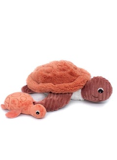 Les Deglingos Sauvenou the Turtle Mom & Baby Plush Set - Terracotta/Rust  - Image 4