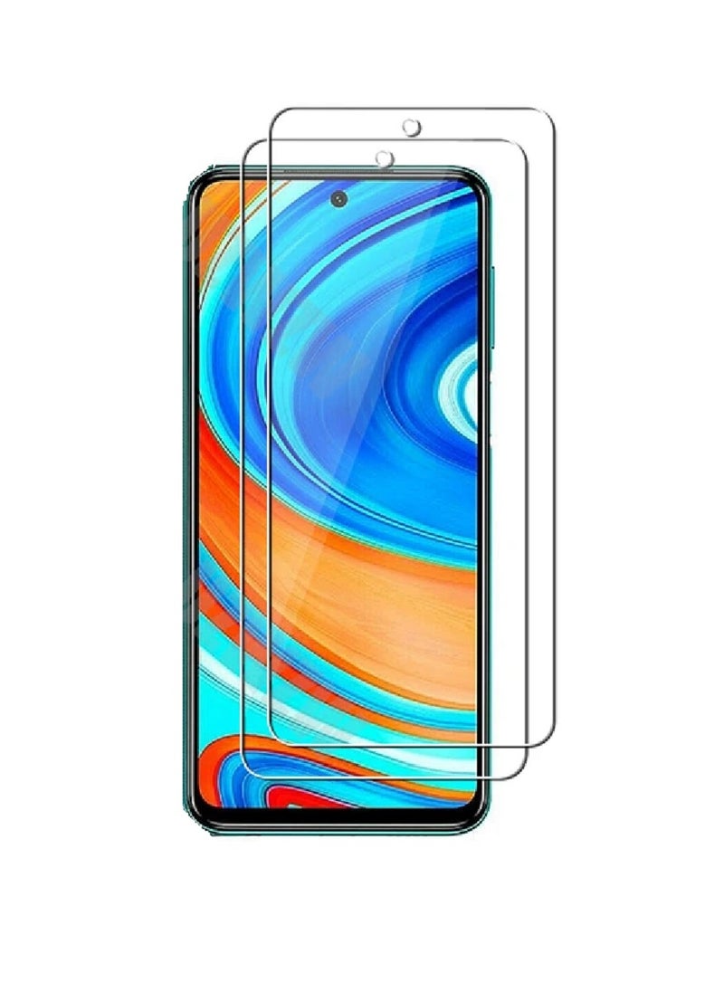Super 2 Pieces Tempered Glass Screen Protector Clear Designed For Xiaomi Redmi Note 9 Pro Max Full Screen Coverage And Bubble Free - Image 1