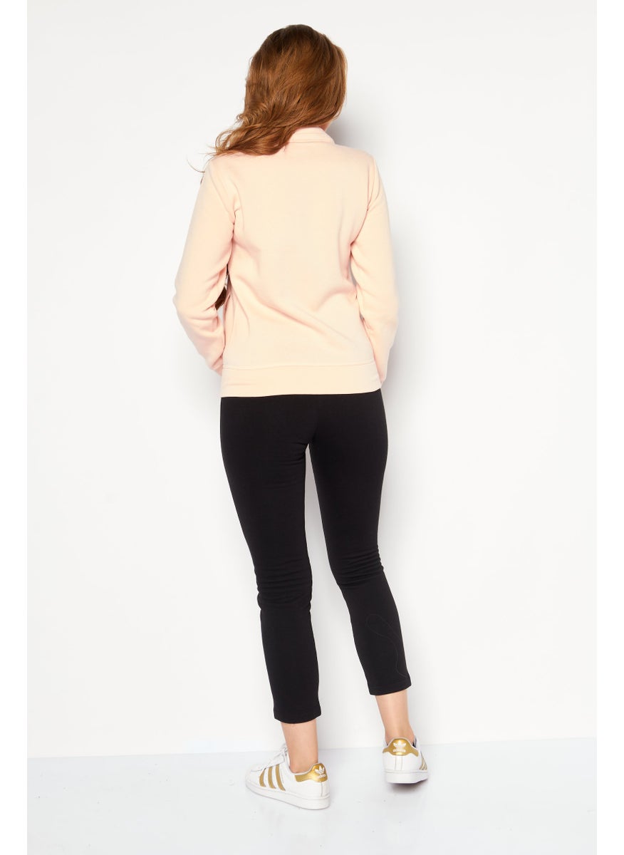 Champion Women 2 Piece Sportswear Fit Brand Logo Outdoor Sweatshirt And Pant, Pink  - Image 4