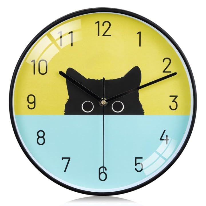 TEKCOOL Wall Clock 12" Silent Quartz Decorative Wall Clock Non-Ticking Classic Digital Clock Battery Operated Round Easy to Read Handheld Complete Home/Kitchen/Bedroom(457) - Image 1