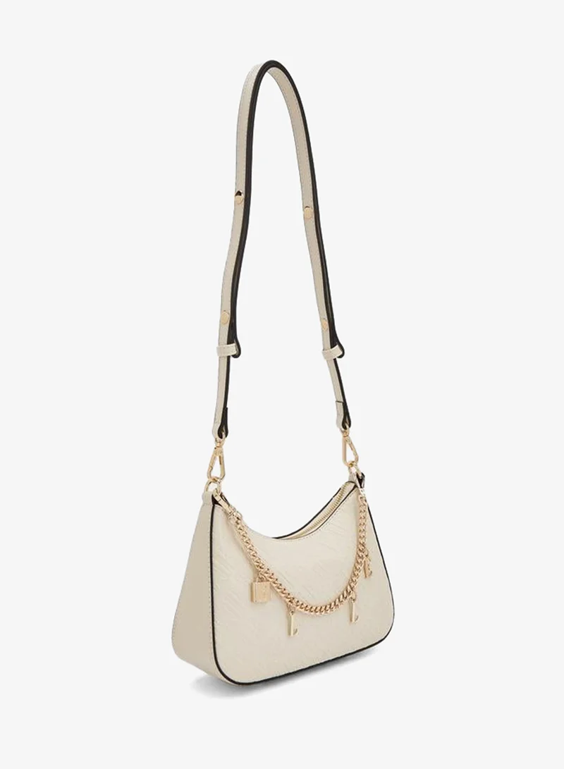 Elle Monogram Embossed Crossbody Bag With Detachable Shoulder Strap
