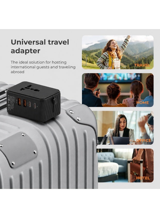 Aurrako Universal Travel Adapter Worldwide Plug Adaptor with USB-C - Image 4