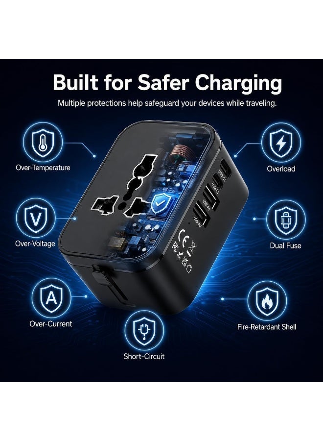 للمستقبل محول السفر العالمي محول التوصيل في جميع أنحاء العالم مع USB-C - Image 4