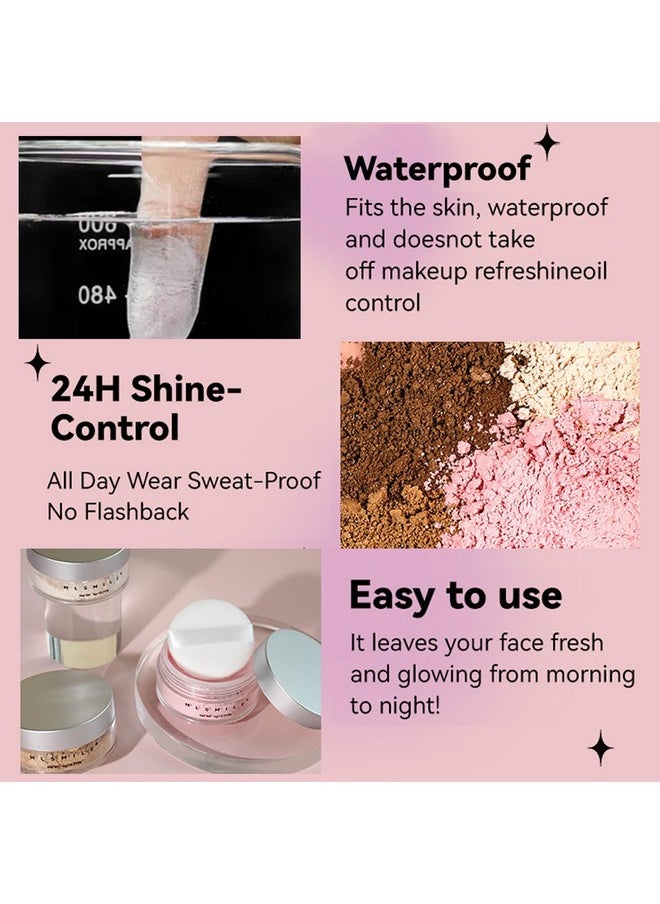 QIUFSSE - Oil Control Loose Powder Makeup Translucent Setting Powder Shimmer Long Lasting Lightweight Polvo Traslucido Maquillaje Para Mujer Face Powder Makeup - 04 Dark Brown Shimmer - Image 1