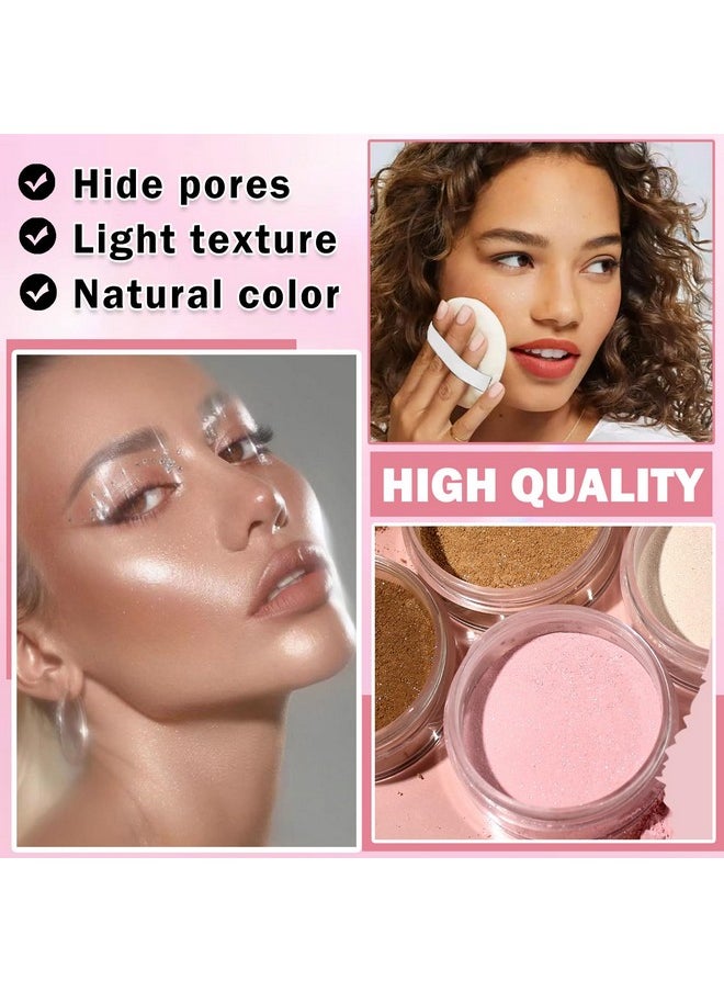 QIUFSSE - Oil Control Loose Powder Makeup Translucent Setting Powder Shimmer Long Lasting Lightweight Polvo Traslucido Maquillaje Para Mujer Face Powder Makeup - 04 Dark Brown Shimmer - Image 1