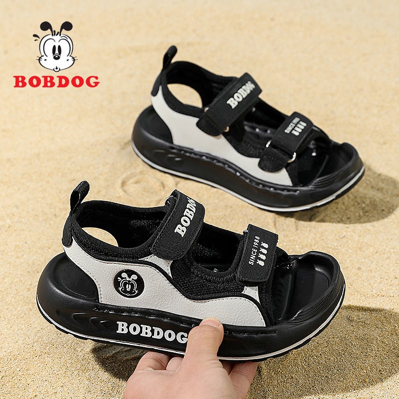 Babu Bean Children'S Sandals 2025 Summer Middle And Large Children'S Breathable Boys Open Toe Beach Sports Girls' Anti-Kick Sandals - Image 2