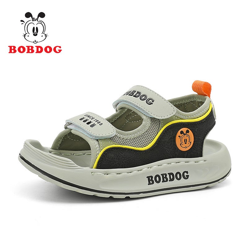 Babu Bean Children'S Sandals 2025 Summer Middle And Large Children'S Breathable Boys Open Toe Beach Sports Girls' Anti-Kick Sandals - Image 1