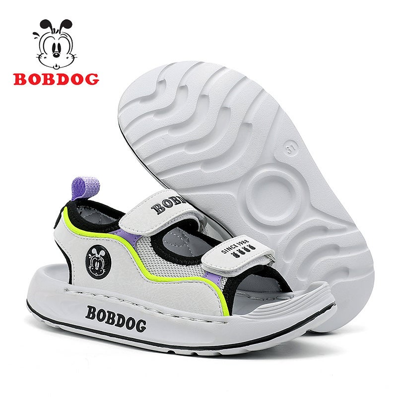 Babu Bean Children'S Sandals 2025 Summer Middle And Large Children'S Breathable Boys Open Toe Beach Sports Girls' Anti-Kick Sandals - Image 4