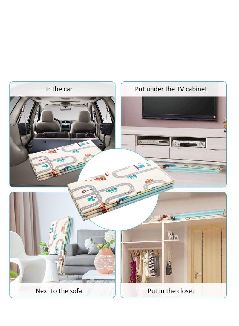 DARIYAH 200*180*1 cm Baby Crawling Play Floormat Foam Non Toxic Foldable Reversible Playing Mat-Whale - Image 4