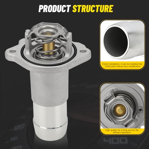 C-Tzu Upgrade Aluminium Thermostat Housing Assembly Compatible With 2004-2012 CHEVROLET COLORADO,2004-2012 GMC CANYON,2006-2010 HUMMER H3 H3T,2006-2008 ISUZU i-280 i-290 i-350 i-370,15-11073 12622316 - Image 5