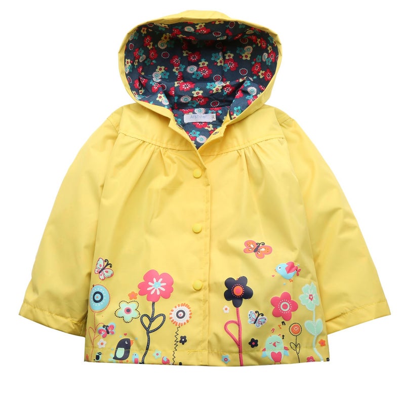 Arshiner Girl Baby Kid Waterproof Hooded Coat Jacket Outwear Raincoat Hoodies - Image 1