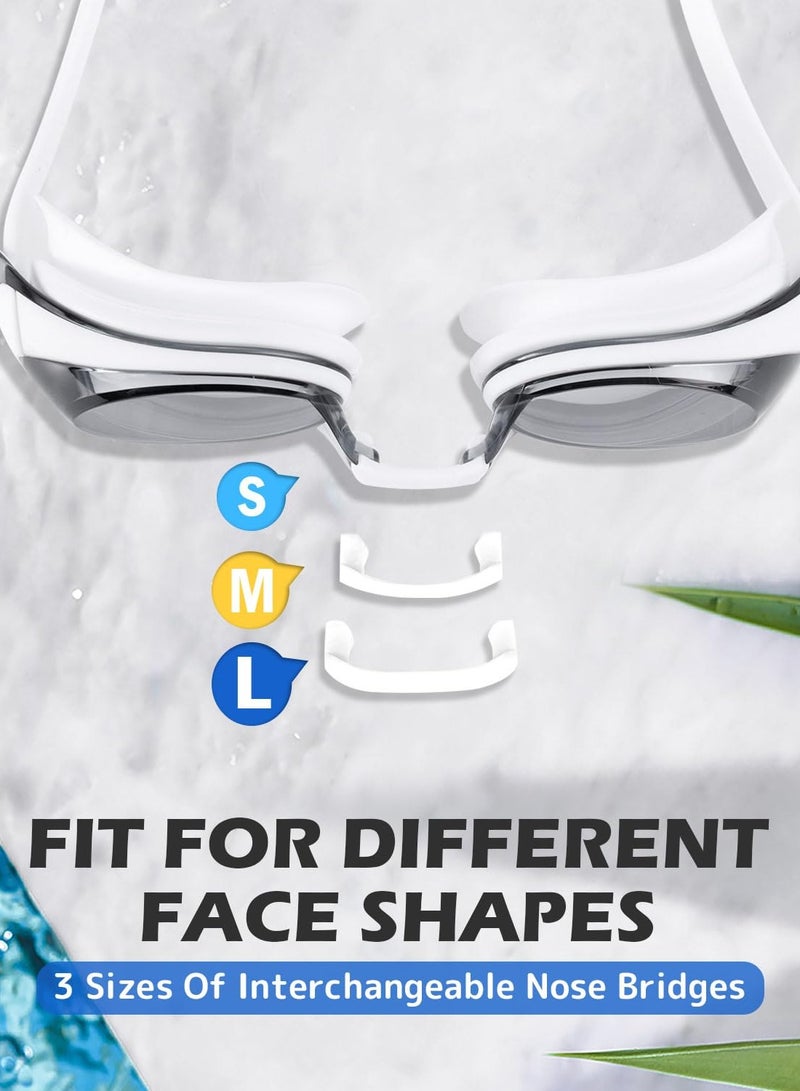 كاست ويف نظارات سباحة للرجال والنساء، قطعتان من السيليكون الناعم المضاد للضباب والمانع للتسرب مع رؤية واضحة، وحزام رأس قابل للتعديل ورؤية واسعة، وعدسات حماية من الأشعة فوق البنفسجية لا تتسرب للبالغين - Image 2