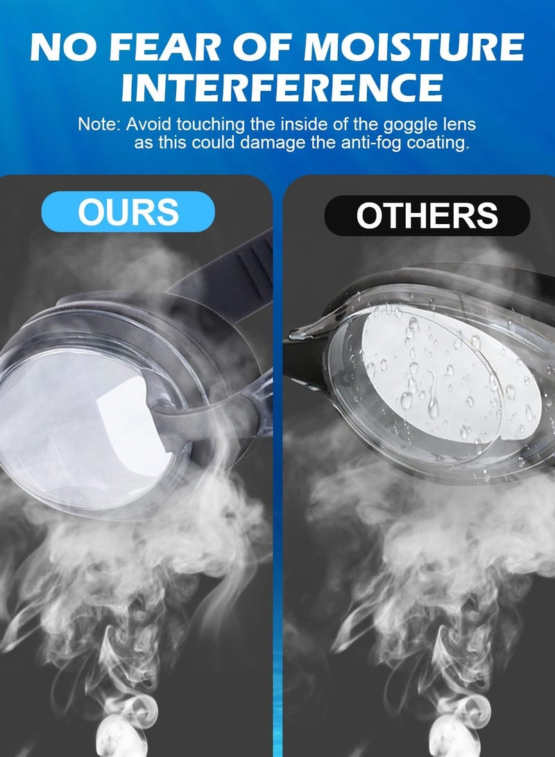 كاست ويف نظارات سباحة للرجال والنساء، قطعتان من السيليكون الناعم المضاد للضباب والمانع للتسرب مع رؤية واضحة، وحزام رأس قابل للتعديل ورؤية واسعة، وعدسات حماية من الأشعة فوق البنفسجية لا تتسرب للبالغين - Image 3