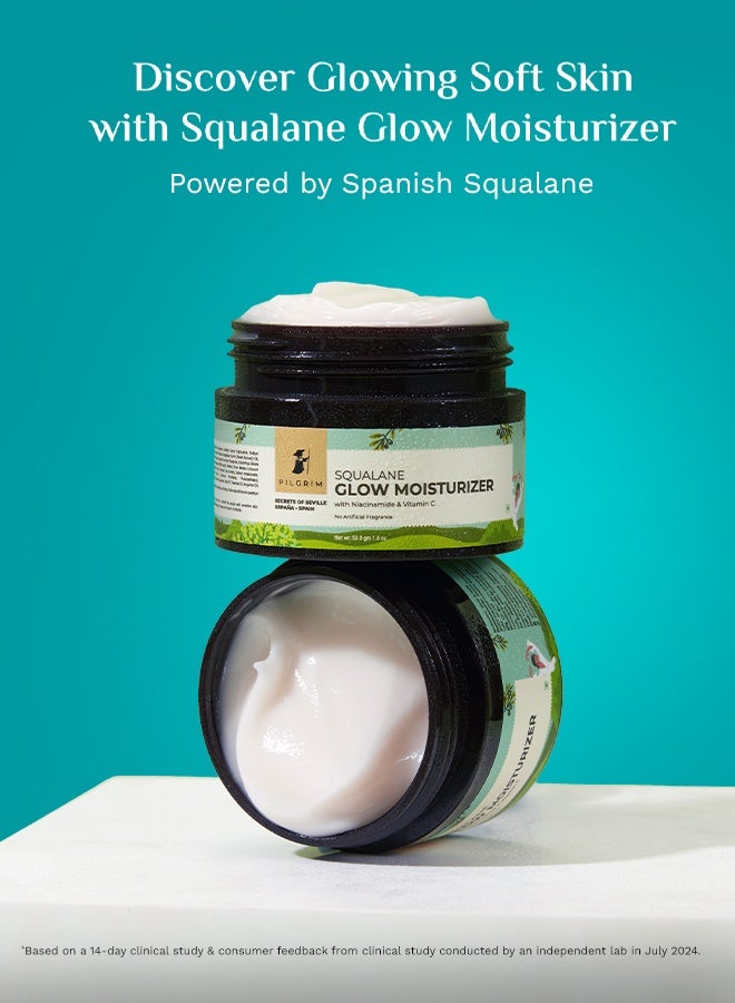 بيلجريم مرطب سكوالين ونياسيناميد وفيتامين سي للوجه (٥٠ غرامًا) | مرطب لترطيب البشرة الجافة | مرطب للوجه بفيتامين سي لبشرة متوهجة | غير دهني | مناسب للجنسين - Image 2