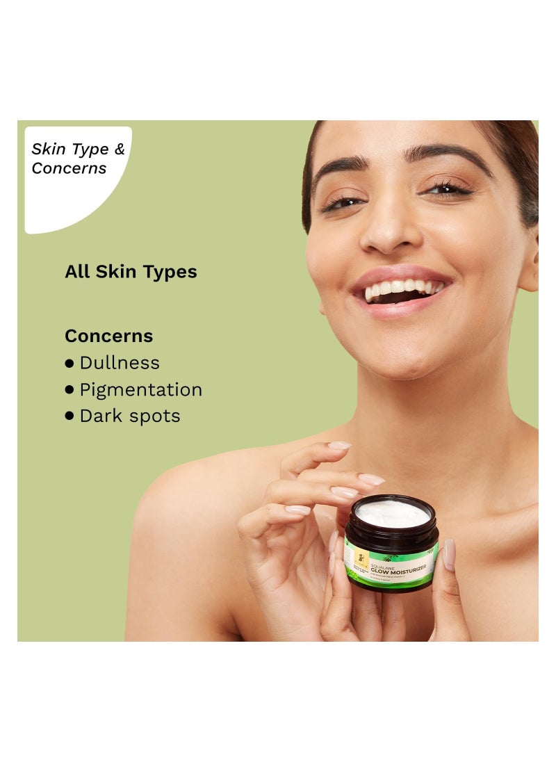 PILGRIM Pilgrim Squalane (Plant) Glow Moisturizer for face with Niacinamide and Vitamin C Moisturizer for dry skin hydration Face moisturizer with vitamin c for glowing skin Non-greasy 50 gm  - Image 4