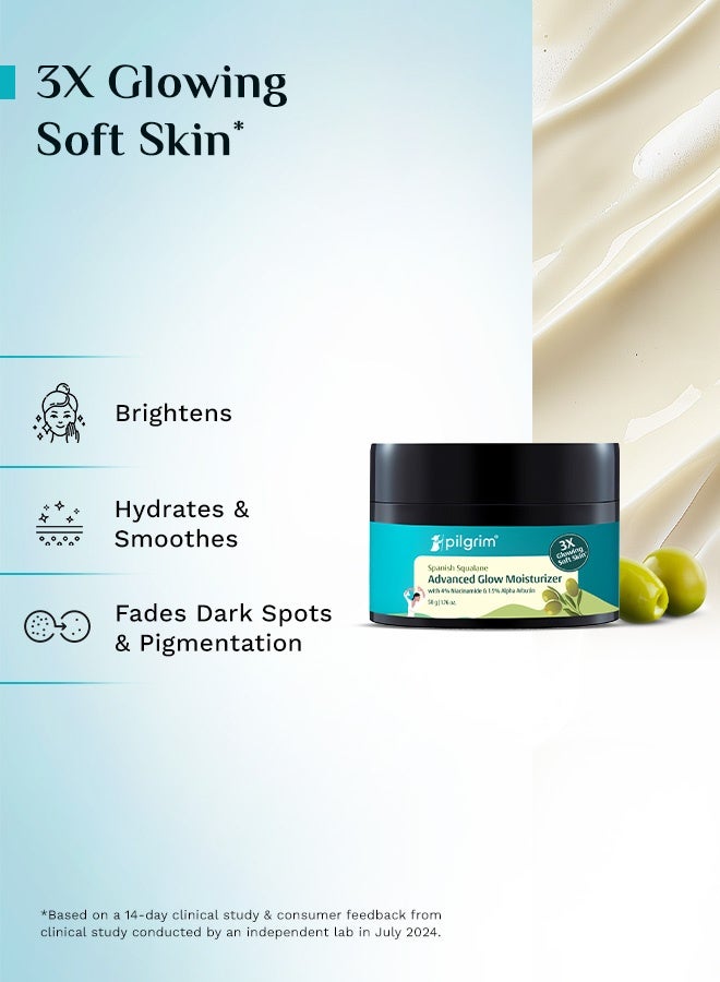 بيلجريم مرطب بيلغريم سكوالين ونياسيناميد وفيتامين سي للوجه (50 جم) | مرطب للبشرة الجافة | مرطب للوجه بفيتامين سي لبشرة متألقة | غير دهني | للجنسين - Image 2