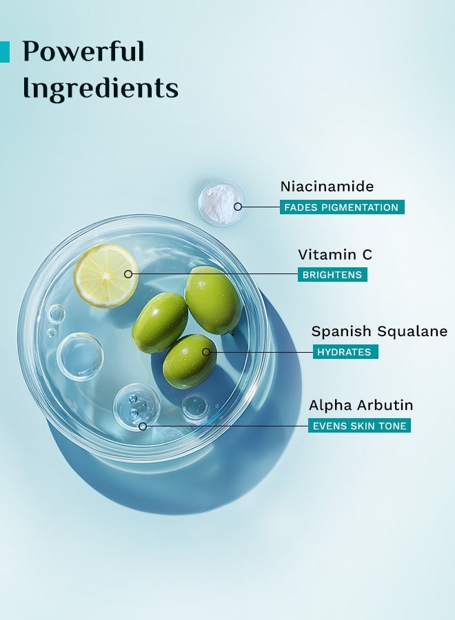 بيلجريم مرطب بيلغريم سكوالين ونياسيناميد وفيتامين سي للوجه (50 جم) | مرطب للبشرة الجافة | مرطب للوجه بفيتامين سي لبشرة متألقة | غير دهني | للجنسين - Image 3