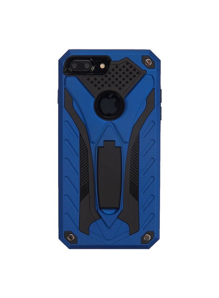 Bills iPhone 8 PLUS Premium Armor Case Built-In Kickstand - Military-Grade Shockproof Protective Cover with Reinforced Corners (Blue)  - Image 2