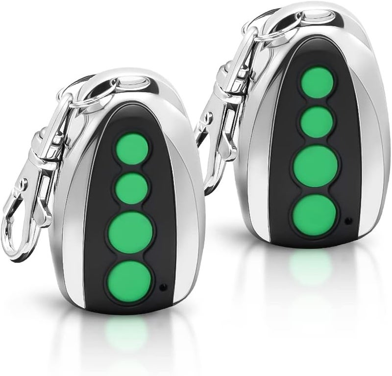 TOPENS M12 Remote Control 4-Button Transmitter for Automatic Swing Sliding Gate Opener 2-Pack Wireless Transmitter Key Fobs Security Gate Controller with Keychain - Image 1