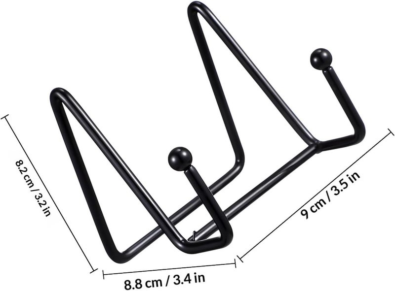 SUPVOX 4 Pcs Metal Plate Display Stands Plate Holders Anti-slip Base for Dish Display Photo Frames and Book Easels Tabletop Decorative Use - Image 2
