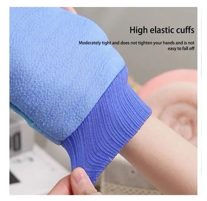 CLICKSWIFT Exfoliating Bath Shower Scrub Glove For Body Mud & Dirt Remover Round Bathing Foam Exfoliator Loofah For Men Women And Baby Ultra Soft Scrubber 1 Pcs Multicolor - Image 2