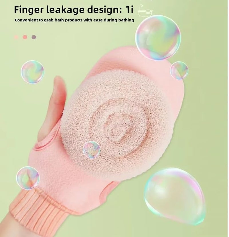 CLICKSWIFT Exfoliating Bath Shower Scrub Glove For Body Mud & Dirt Remover Round Bathing Foam Exfoliator Loofah For Men Women And Baby Ultra Soft Scrubber 1 Pcs Multicolor - Image 3