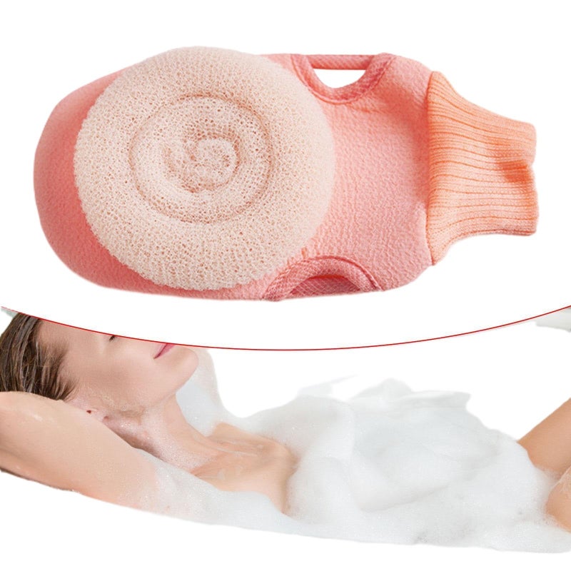 CLICKSWIFT Exfoliating Bath Shower Scrub Glove For Body Mud & Dirt Remover Round Bathing Foam Exfoliator Loofah For Men Women And Baby Ultra Soft Scrubber 1 Pcs Multicolor - Image 1