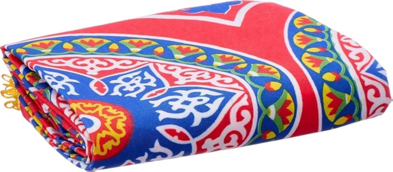MT Ramadan khayamiya Cotton Tablecloth For Ramadan decor 2.5 x 1.5 - Multicolor