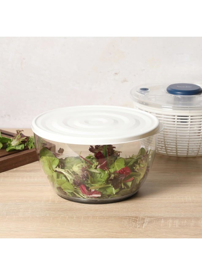 Sur La Table Kitchen Essential 6.3 Qt Salad Spinner, Fruit Wahser, Fruit Washing Bowl with Strainer, Vegertable Cleaner, Salad Cleaner, Lettuce Washer - Navy Blue - Image 5