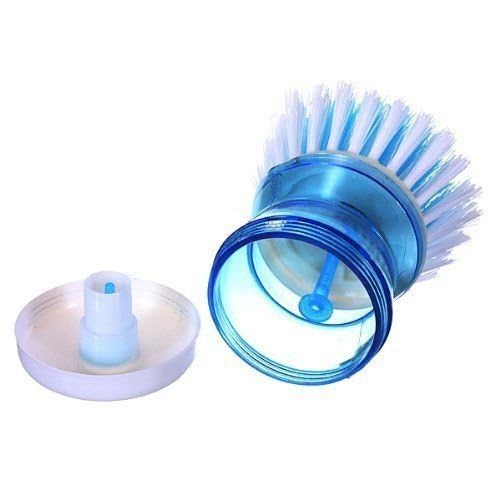 SHOPEE Branded Plastic Dish/Washbasin Cleaning Brush with Liquid Soap Dispenser (Multicolour) -6 Pieces - Image 2