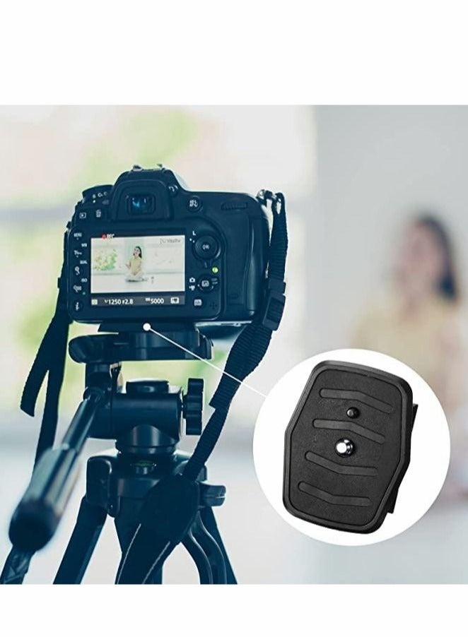 كابتن تيك Tripod Quick Release Plate, 2 Pcs Tripod Adapter Mount Camera Tripod Adapter Plate Parts for Most 60 Inch Tripods and Cameras Tripod Mount QB-4W (44.6 mm) - Image 3