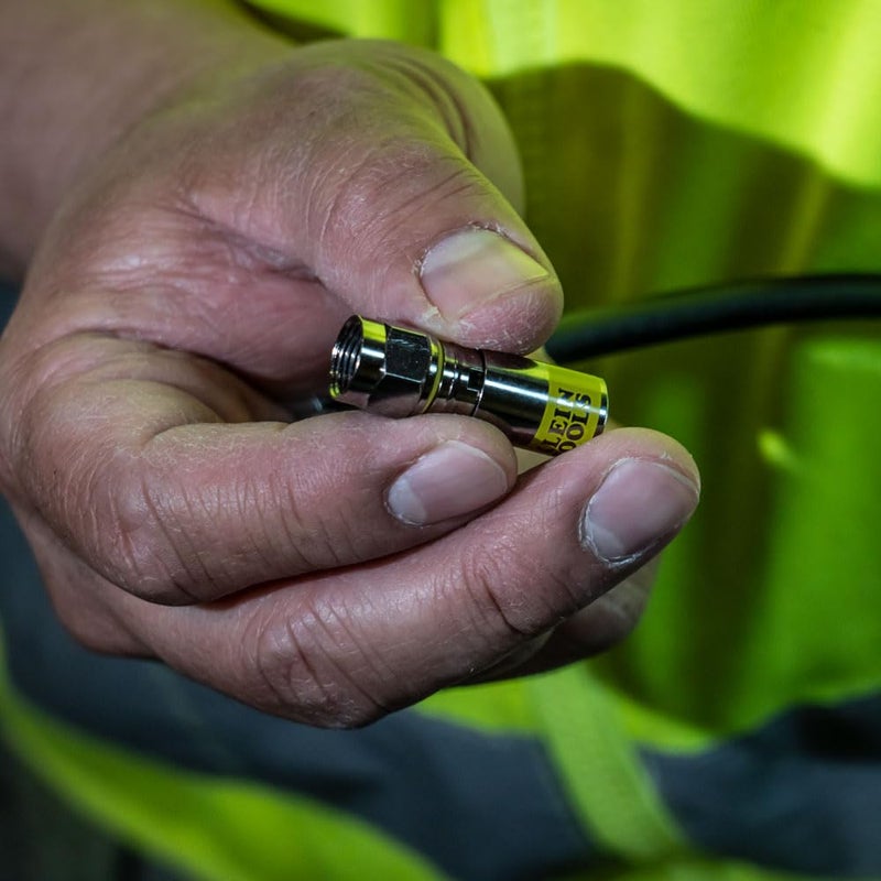 Klein Tools VDV812-612 Universal Compression F Connectors RG6/6Q Coax, Universal Sleeve Technology, Professional Grade, 50-Pack - Image 5