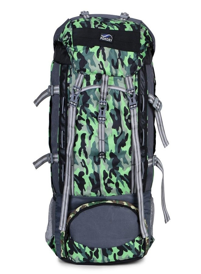 Pokory Hiking Bag Unisex Green Bag Premium Expandable Trekking Hiking Camping Outdoor Camps Luggage Bags Tour Travel Backpack - Image 1