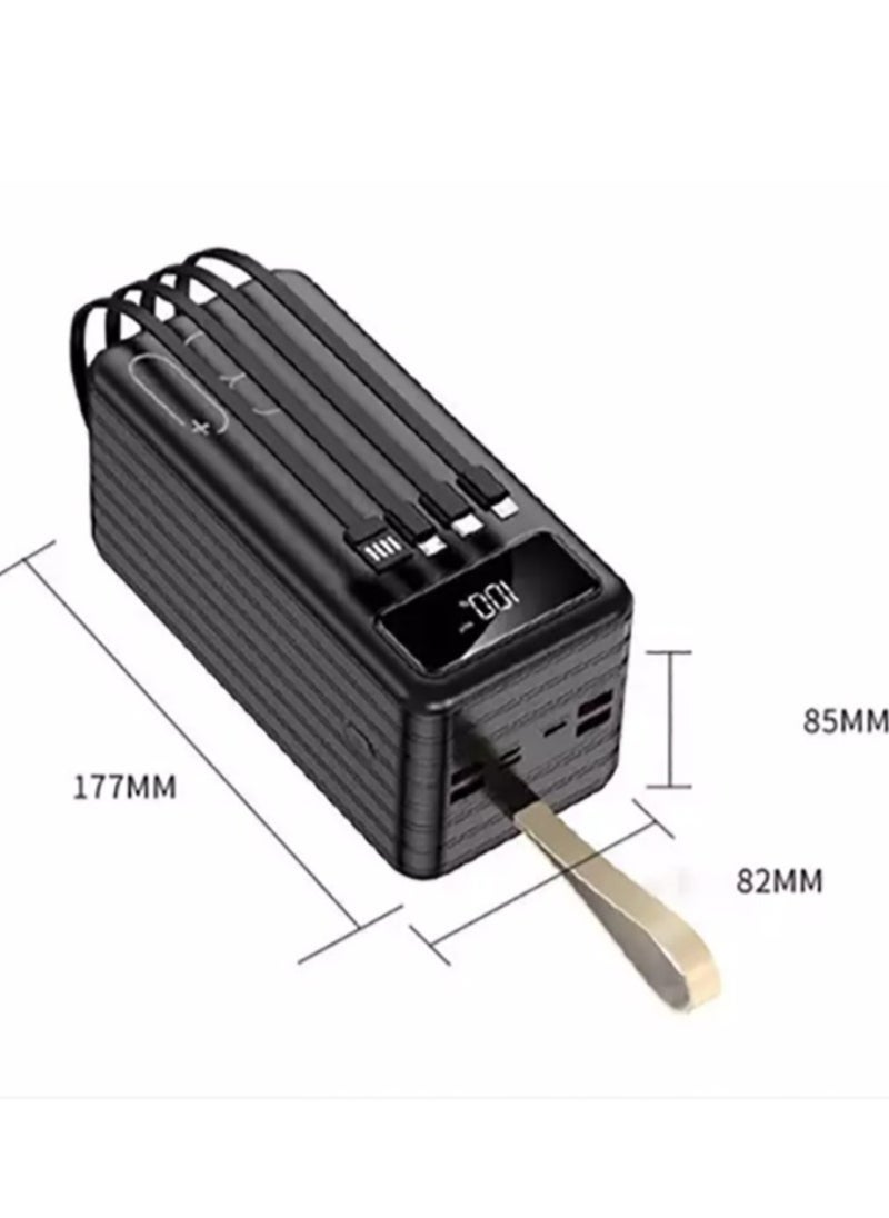 ELTRAZONE - Portable Power Bank 70000mAh External Battery Charger with Built-In Cable, High Capacity Charging Bank for Smartphones, Tablets, Laptops & USB Devices, Fast Charging, Dual Output, LED Display, Compact Design for Travel and Emergency Use - Image 1