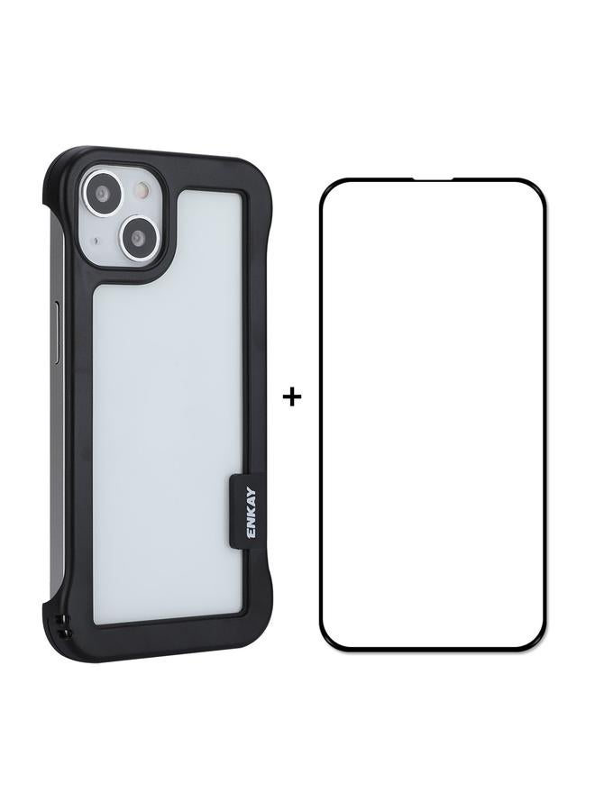 إنكاي جراب لهاتف iPhone 13 جراب مجوف بدون إطار من البولي كربونات + غشاء زجاجي - Image 1