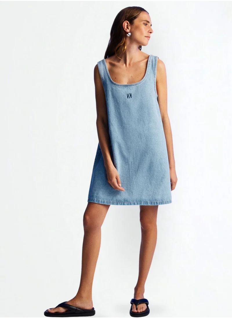 Nocturne Thick Strappy Jean Dress