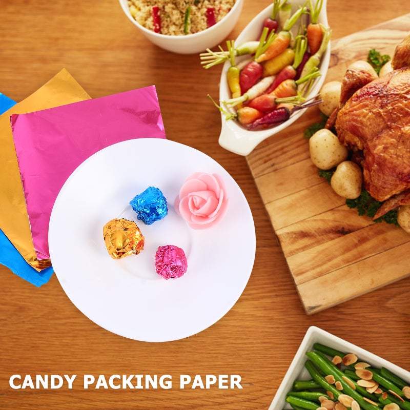 900Pcs Chocolate Wrappers Aluminium Foil Packaging Paper 9 Colors - Image 4