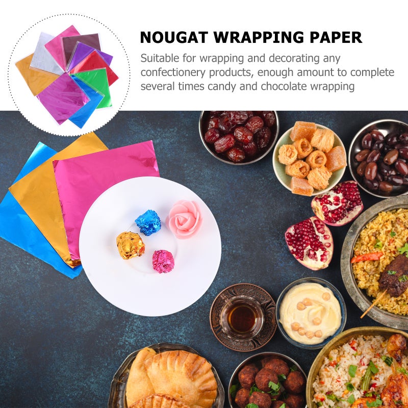 900Pcs Chocolate Wrappers Aluminium Foil Packaging Paper 9 Colors - Image 5
