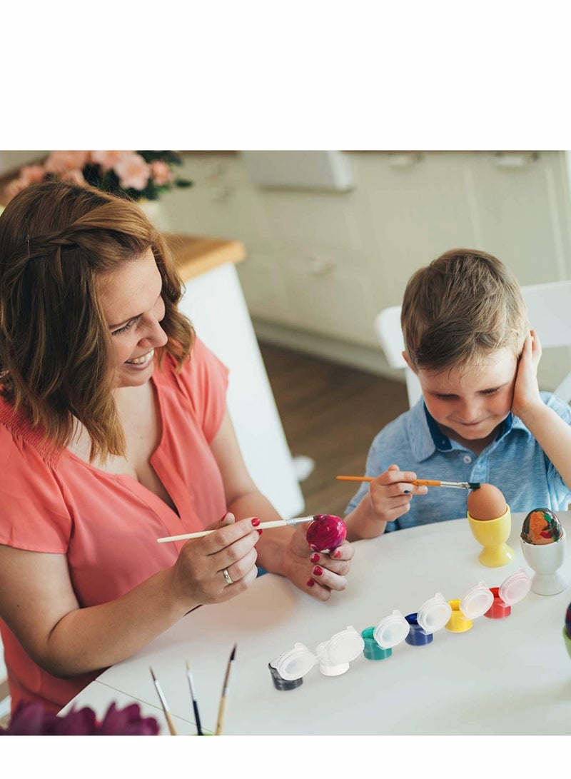 Excefore 24 Strips Empty Paint Strips Paint Cup Pots Clear Storage Containers Painting Arts Crafts Supplies, 144 Pots in Total (3 ml/ 0.1 oz) - Image 5