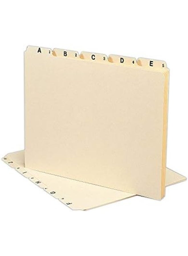 Smead 50176 Recycled Top Tab File Guides, Alpha, 1/5 Tab, Manila, Letter (Set of 25) - Image 5