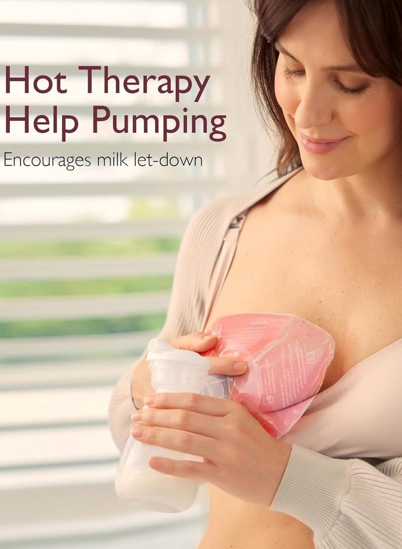 Momcozy حزم علاج الثدي الأكبر، وسادات ثدي ساخنة وباردة مع 2 غلاف ناعم، أساسيات الرضاعة لتخفيف انسداد القنوات، ألم الحلمة، الاحتقان، 2 حزمة - Image 3
