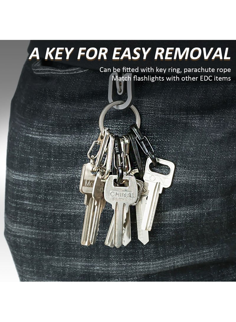 Mmmon 10Pcs Small Spring Hook Keychain,Alloy Key Rings for Outdoor,Hiking,Fishing,Camping and Backpack  - Image 4