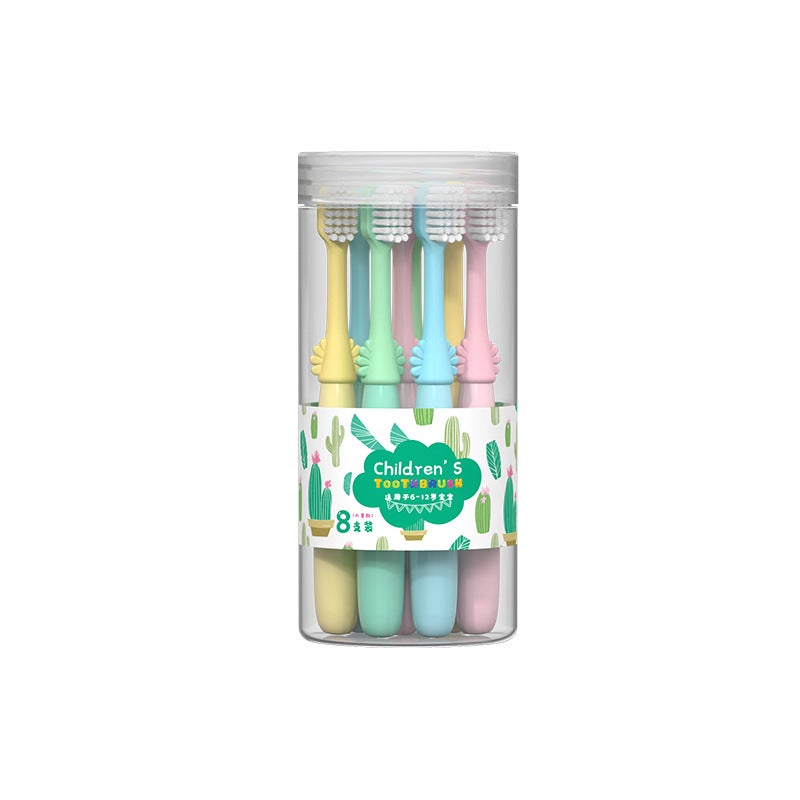 Generic Mikolife Kids Soft Bristle Toothbrush 8-Pack Cartoon Bucket 6-12 years old 