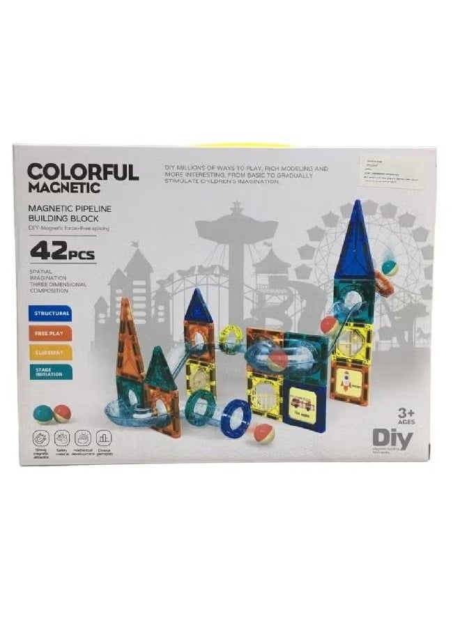 Generic Magnetic Building Set for Kids - 42pcs Magnet Blocks Toys Learning Educational  - Image 2