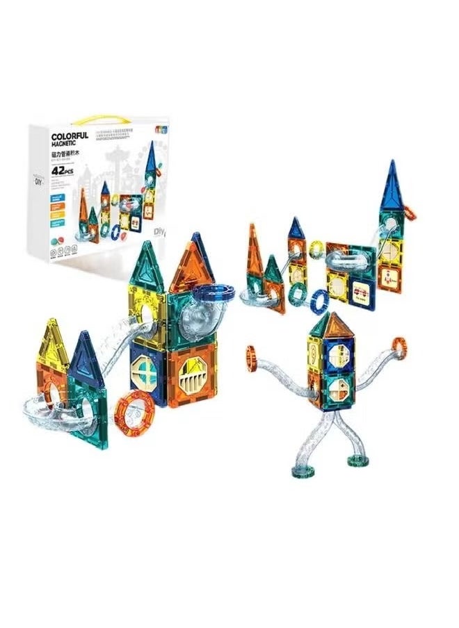 Generic Magnetic Building Set for Kids - 42pcs Magnet Blocks Toys Learning Educational  - Image 1