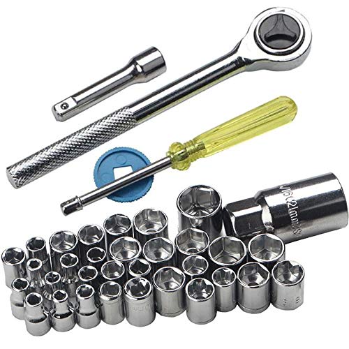 Mawson 40 Pcs (Including Box) Combination Socket Wrench Tool Set 40 Pcs Screwdriver Set, Multi, 40 PCS SOCKET SET - Image 3