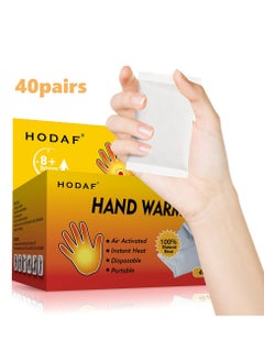 Hodaf 40Pairs Hand Warmers,Body Warmers,Winter Foot Warmers for Skiing,Camping, Hiking or Fishing  - Image 1